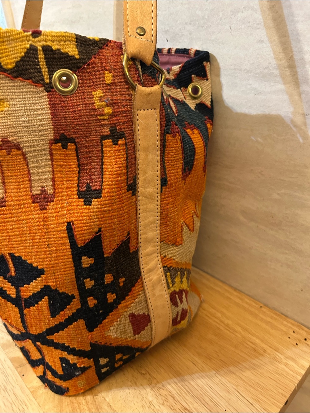 Vintage Matt Camron Turkish Kilim Bucket Bag - Picture 5 of 16